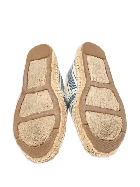 Csíkos espadrilles Tory Burch fehér