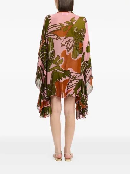 Sukienka mini Miss June z dekoltem w serek różowa