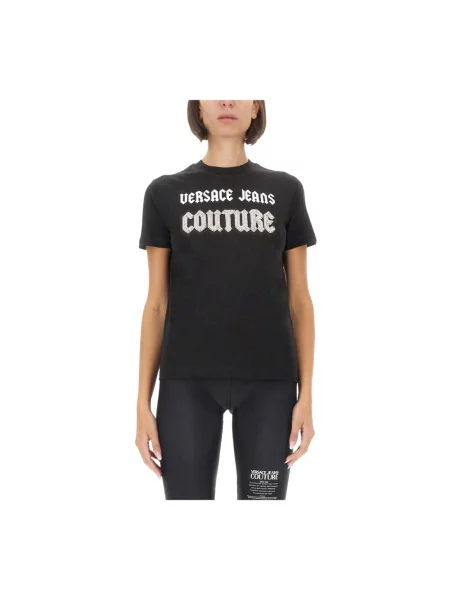 Koszulka Versace Jeans Couture z logo czarna