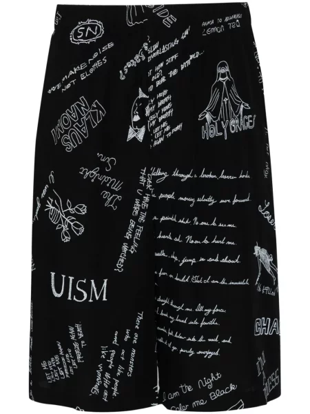 Pantaloni scurți Undercover cu imagine negru