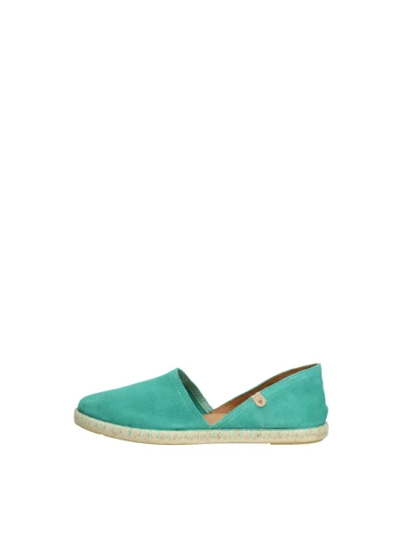 Espadryle Verbenas skórzane niebieskie