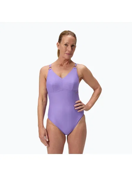Costum de baie întreg pentru femei Speedo Shaping Strappy purple mist violet