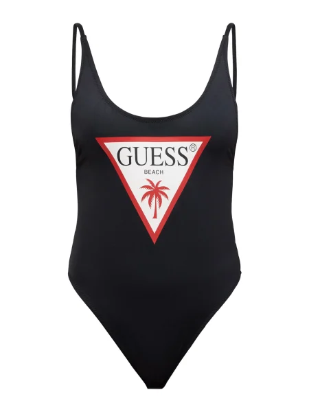 GUESS Enodelne kopalke VIOLET rdeča / črna bela