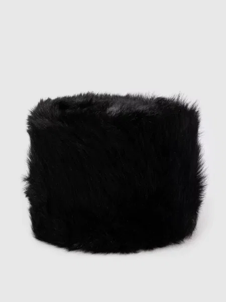 Шапка з хутром овчини Agnona чорна