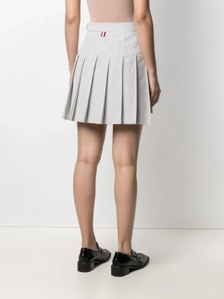 Fusta plisata Thom Browne plisată gri