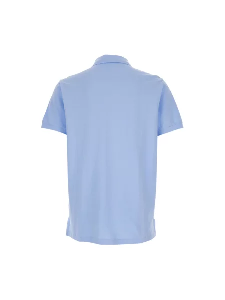 Koszulka polo o kroju slim fit z czystej bawełny Polo Ralph Lauren niebieska