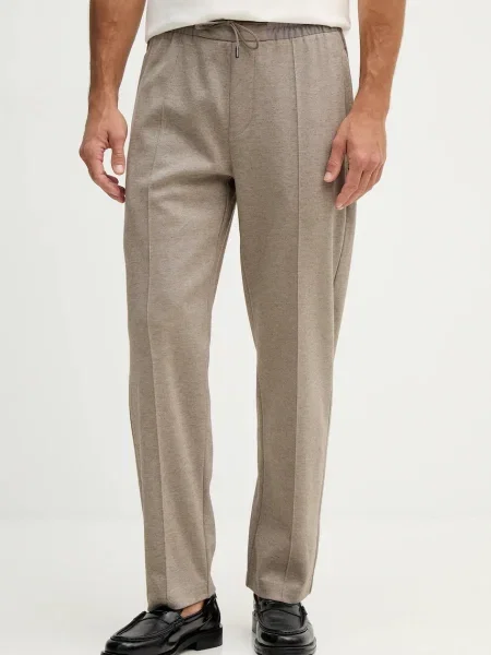 BOSS pantaloni cu adaos de lână C-Levete bej