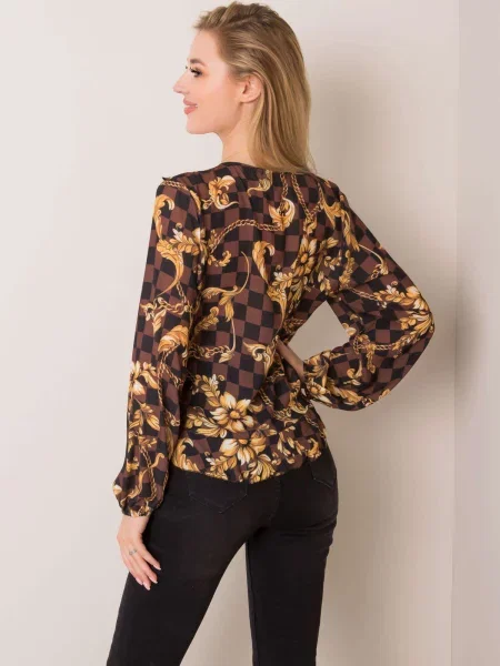 Bluză Fashionhunters maro