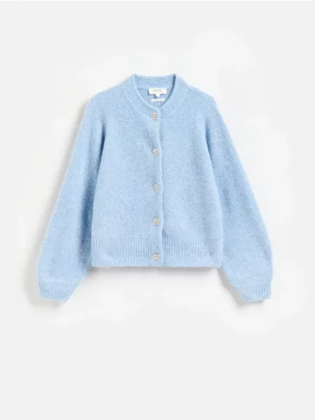 Reserved Cardigan cu amestec de lână albastru-deschis albastru