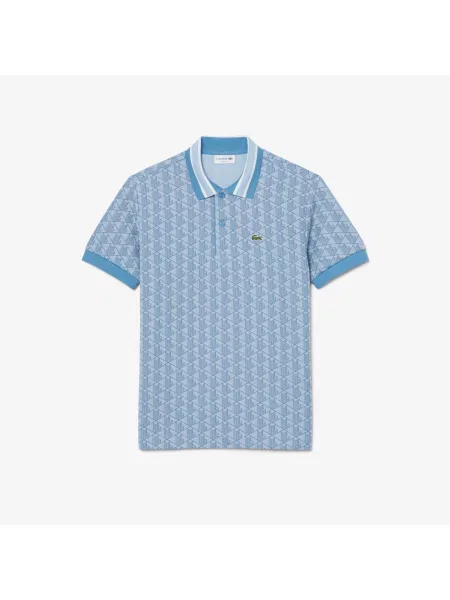 Lacoste Koszulka Polo O Klasycznym Kroju Z Żakardowym Monogramem niebieski