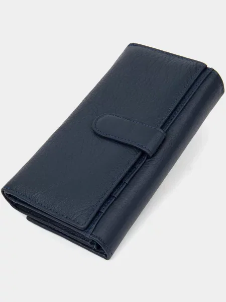 ST Leather Accessories Гаманець Темно-синій Шкіра синій