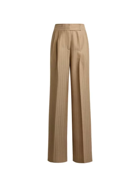 Pantaloni Etro de lână cu dungi maro