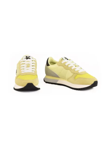 Sneakersy Sun68 skórzane casual żółte