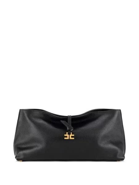 Kopertówka Elisabetta Franchi skórzana czarna