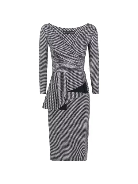 Rochie midi Chiara Boni La Petite Robe cu model pepito negru