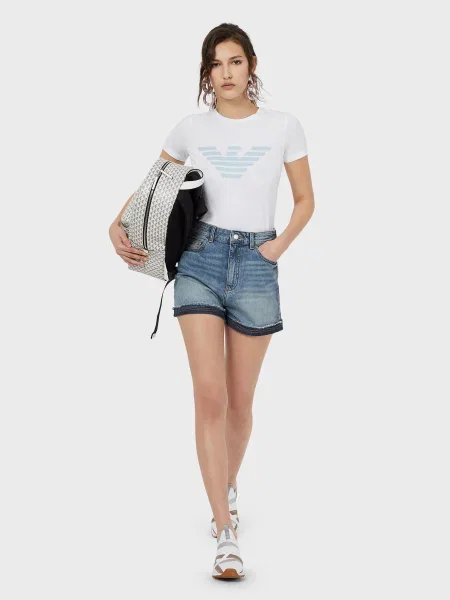 Шорти Emporio Armani блакитні