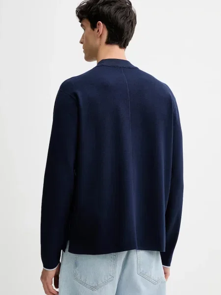 Svetr Calvin Klein pánský tmavomodrá s pologolfem