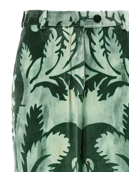 Pantaloni F.r.s For Restless Sleepers cu imagine cu imprimeu tropical verde