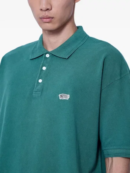 Haftowana koszulka polo Visvim zielona