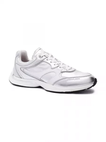 Michael Kors De piele sneakers RILEY argintiu