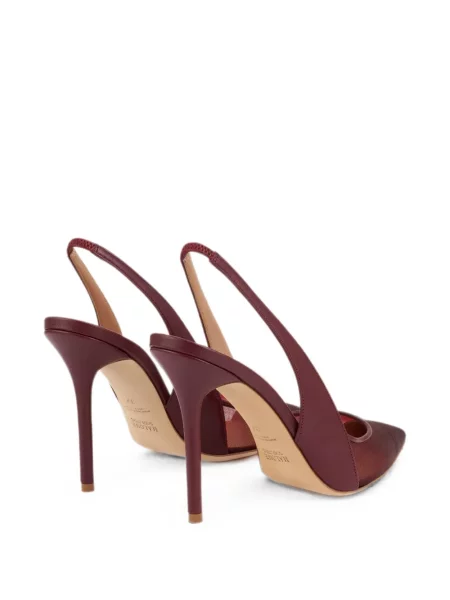 Pantofi cu toc Malone Souliers plasă slingback roșu