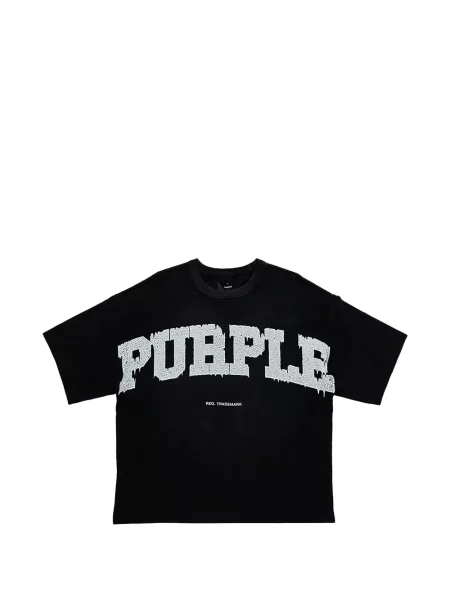 Tricou Purple Brand cu imagine din jerseu negru