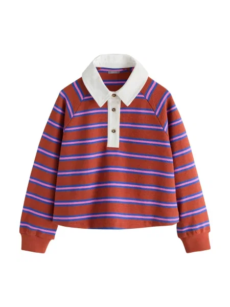 Next Tricou închis / maro coniac / roz albastru