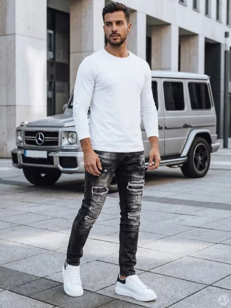 Spodnie jeansowe Dstreet czarne