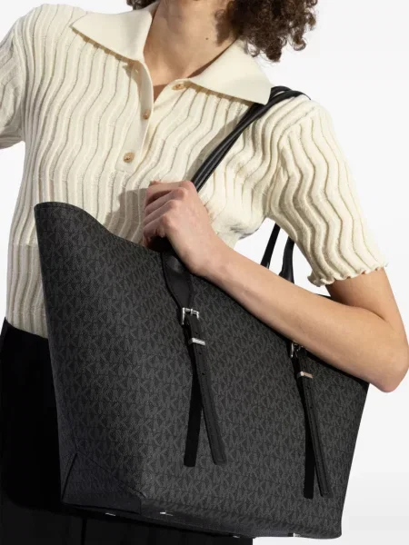 Кожени маратонки Michael Michael Kors бродирани черно