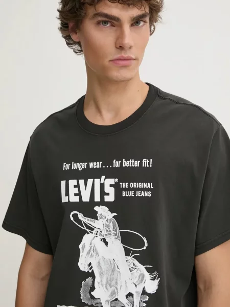 Levi's t-shirt z nadrukiem czarny