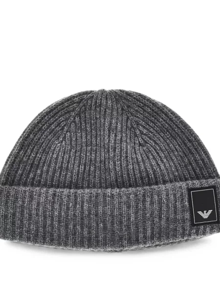 Căciulă Emporio Armani tricotate gri