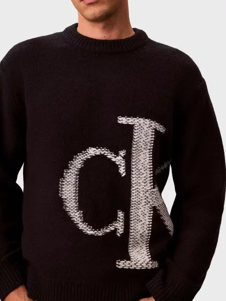 Шерстяной свитер Calvin Klein Jeans черный