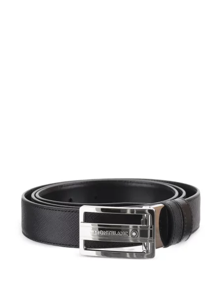 Cu centură reversibil curea Montblanc din piele negru