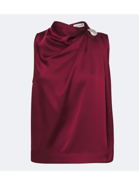 Top Altuzarra din satin drapat