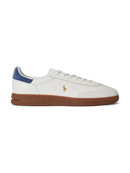 Polo Ralph Lauren Bedford Pp sneakers din piele întoarsă alb