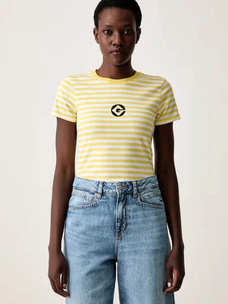 Guess Jeans tričko dámske s elastanom žltá