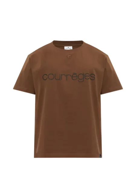 Tricou Courreges cu imagine maro