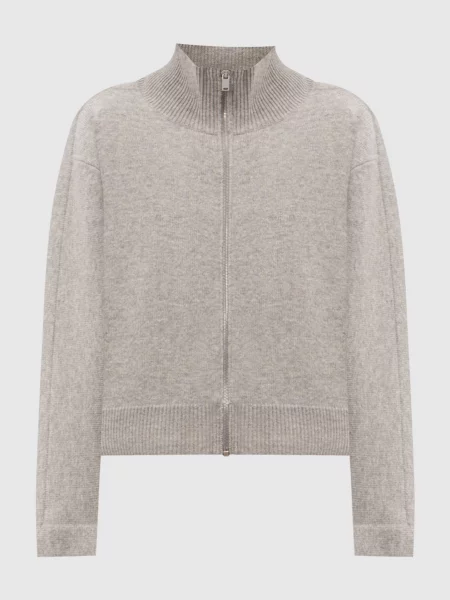 Кардиган з вовною Jil Sander сірий