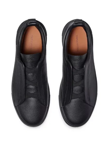 Sneakerși Zegna din piele negru