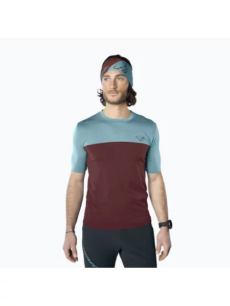 Koszulka trekkingowa DYNAFIT Traverse S-Tech burgundy bordowa