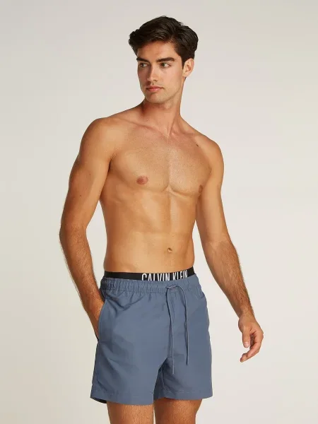 Férfi Calvin Klein Intense Power Medium Double WB grisaile fürdőruha. Méret: S kék