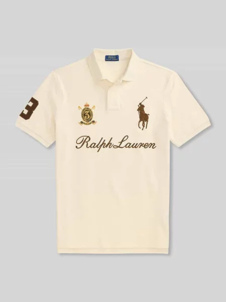 Koszulka polo o kroju regular fit z czystej bawełny z naszywkami i haftami Polo Ralph Lauren