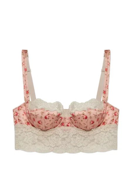 Sutien Dolce & Gabbana cu model floral din dantelă roz