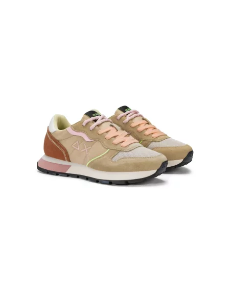 Sneakersy Sun68 skórzane beżowe