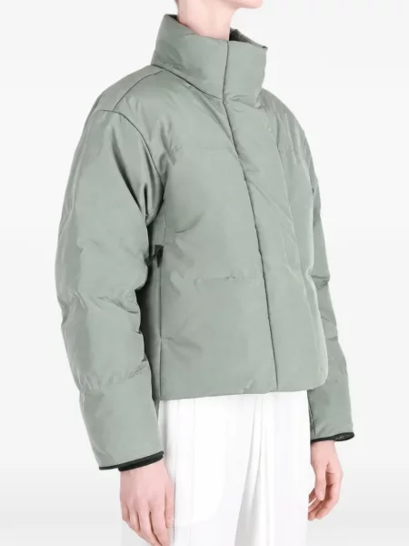 Prošívaný bunda Canada Goose s autogramem zelená