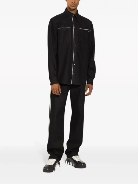 Tiesūs džinsai Dolce & Gabbana juoda