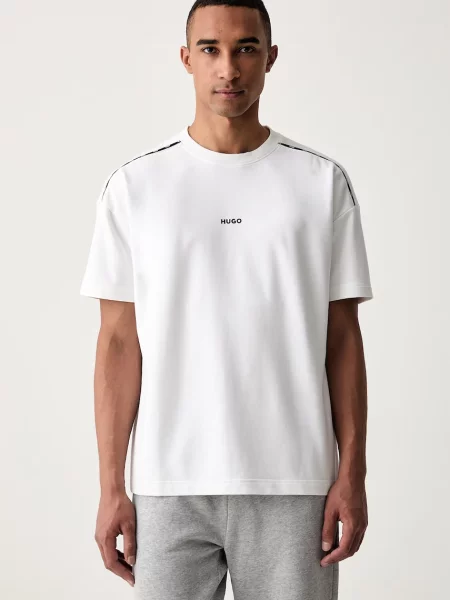 HUGO tricou oversized pentru bărbați cu NOAH T-SHIRT bej