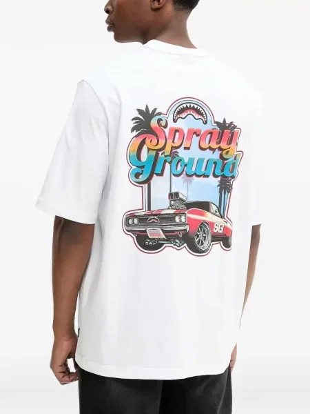 Tricou Sprayground cu decolteu rotund alb