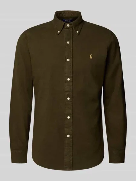 Koszula casualowa o kroju regular fit z czystej bawełny Polo Ralph Lauren oliwkowa
