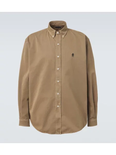 Cămașă Prada cu broderie maro